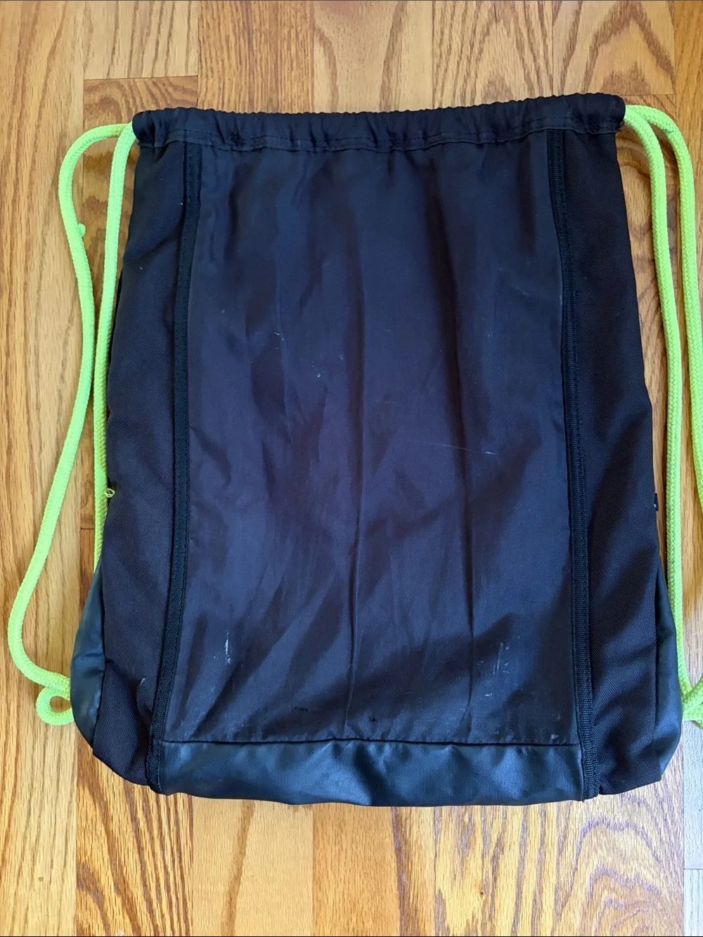Adidas Blue & Neon Green Drawstring Backpack